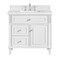 James Martin Vanities 36'' Single Vanity, Bright White w/ 3 CM White Zeus Quartz Top 424-V36-BW-3WZ - alternate 1